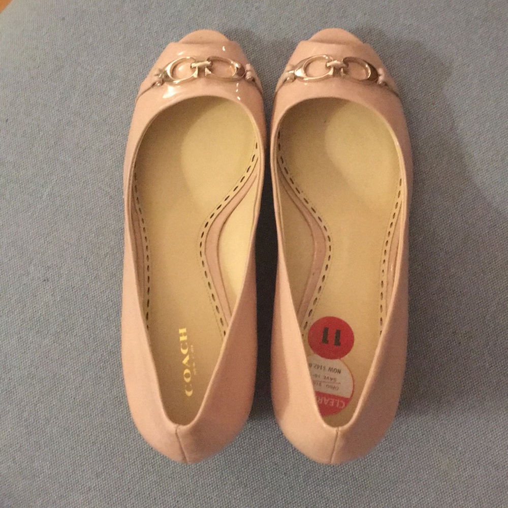 Coach Precious Pink Peeptoe Wedge